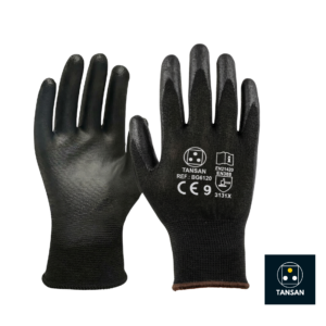 gants de travail PU BG6120 TANSAN noirs antidérapants