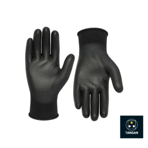 gants de travail PU BG6120 TANSAN noirs antidérapants
