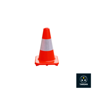 Cône de signalisation 45 cm TC45-4102 TANSAN avec bande réfléchissante