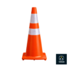 Cône de signalisation 70 cm TC70-4102 TANSAN avec bandes réfléchissantes