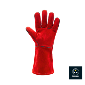 gants de soudage cuir CHALEUR662 TANSAN rouges anti chaleur