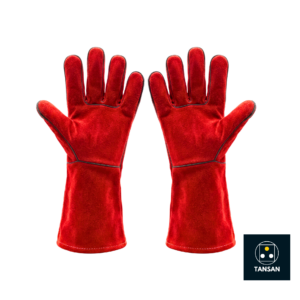 gants de soudage cuir CHALEUR662 TANSAN rouges anti chaleur