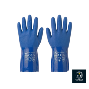 gants anti acide PVC AABG6305B TANSAN étanches bleu