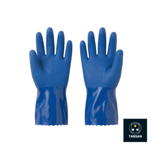 gants anti acide PVC AABG6305B TANSAN étanches bleu